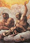 Correggio Famous Paintings - The Apostles Peter and Paul, detail of cupola fresco